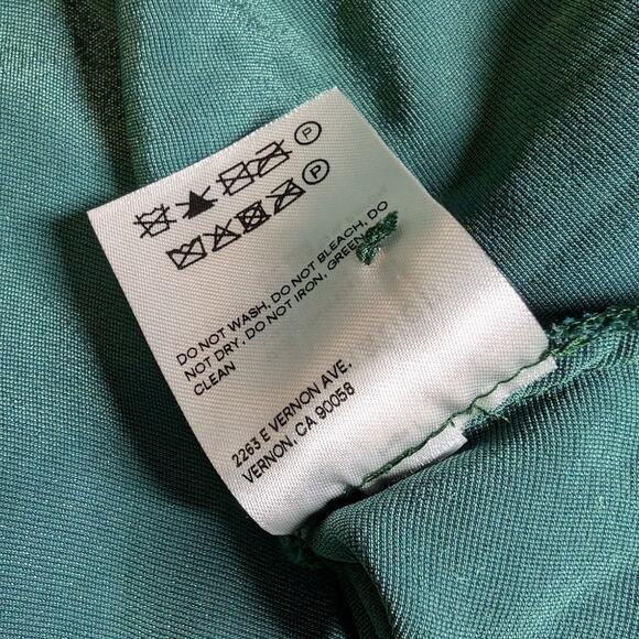 NWOT Reformation Mountain Emerald Green Velvet Mini Ruffle Holiday Dress, - Picture 14 of 14